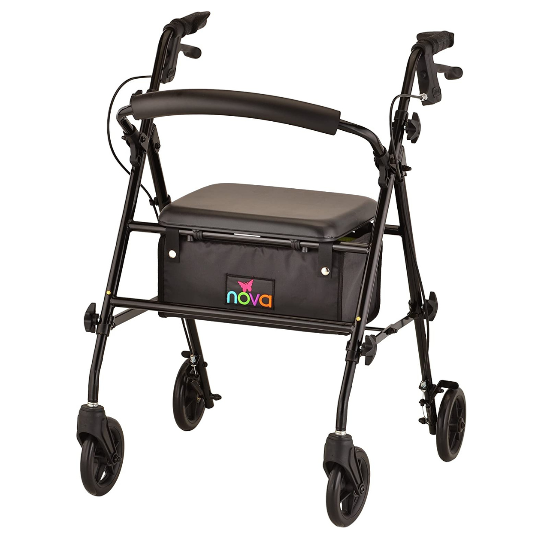 Nova Medical 4205 Journey Steel Rollator - Lightweight & Portable - Senior.com Rollators